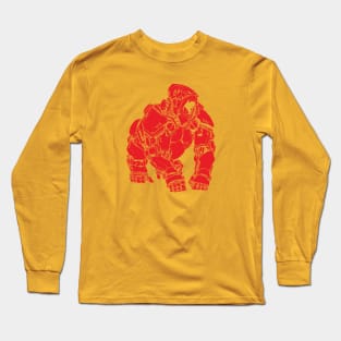 Red Robot Ape Long Sleeve T-Shirt